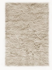 Handgeweven langpolig wollen vloerkleed Shaggy
