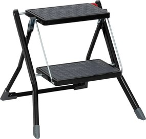 5Five Huishoudtrapje - 2 treden - Metaal - Inklapbaar - 50 cm - Veilig en compact