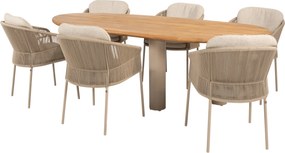 Estate Florence dining tuinset 240x105xH75 cm 7 delig teak latte Taste 4SO