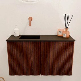 Mondiaz Joya 70cm toiletmeubel ruby met wastafel faye links zonder kraangat urban