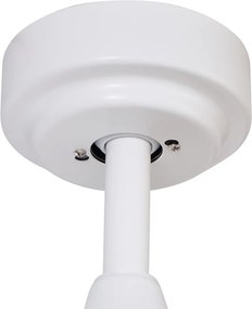 Smart plafondventilator wit met hout print 132cm incl. LED dimbaar met afstandsbediening - Joly