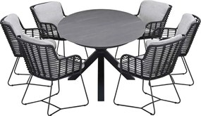 Garden Impressions Fabrice tuinset 7-delig - Scot tuintafel Napoli grey 230x115 cm