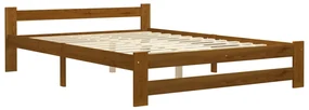 vidaXL Bedframe met 4 lades massief grenenhout honingbruin 140x200 cm