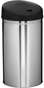 5Five Prullenbak Roestvrij staal 42 L Verchroomd - Vuilnisemmer - Stijlvol - Duurzaam - Eenvoudig te openen