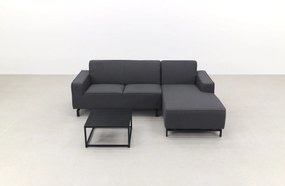 Boavista/Toronto loungebank chaise longue - Sooty - 3-delig - links