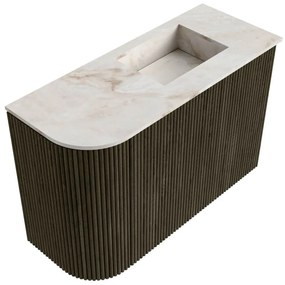Mondiaz Joya DLux 60cm toiletmeubel ronding links shadow met wastafel faye rechts 1 kraangat frappe