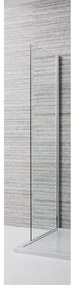 Crosswater Design New zijwand 55x195cm zilver profiel helder glas DWKSC0550+