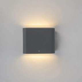 Buitenlamp Moderne wandlamp antraciet 11,5 cm incl. LED IP65 - Batt Modern IP65 Buitenverlichting