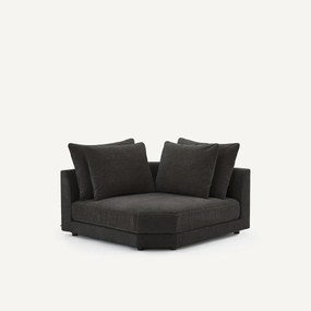 Modulair hoekbank in chenille fluweel, TIBERIO