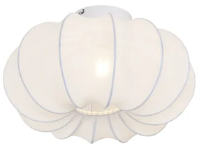 Stoffen Japandi plafondlamp wit 37cm - Plu AsyeshaJapandi E27 rond Binnenverlichting Lamp