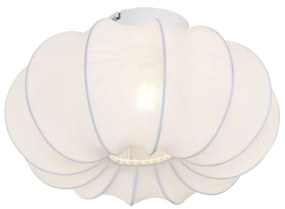 Stoffen Japandi plafondlamp wit 37cm - Plu AsyeshaJapandi E27 rond Binnenverlichting Lamp