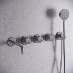 Saniclear Plus Stripes thermostaatkraan afbouwdeel chroom