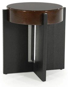 Eleonora Juliet Luxe Bijzettafel Rond Bruin - 40 X 40cm.