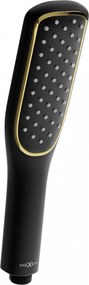 Mexen R-49 handdouche 1-functie, zwart/goud - 79549-75