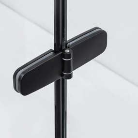 Kerra Long douche zijwand voor douchedeur zwart 90cm