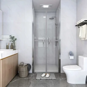 vidaXL Douchedeur 91x190 cm ESG transparant