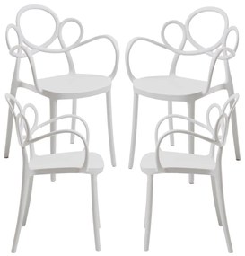 Pack 4 Sky Stoel met Armleuningen