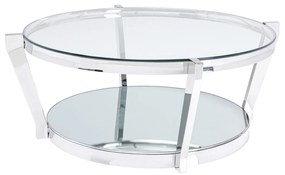 Kare Design Monocolo Silver Zilveren Salontafel Rond - 90 X 90cm.