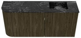 Mondiaz Joya DLux 90cm toiletmeubel ronding links shadow met wastafel faye rechts 1 kraangat lava