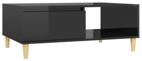 vidaXL Salontafel 90x60x35 cm spaanplaat hoogglans zwart