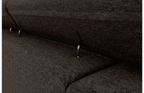 Goossens Bank Nora bruin, stof, 2,5-zits, stijlvol landelijk met ligelement rechts