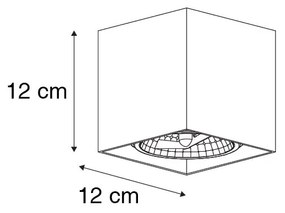 Design Spot / Opbouwspot / Plafondspot zwart vierkant - Box Modern G9 Binnenverlichting Lamp