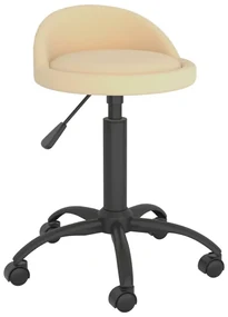 vidaXL Eetkamerstoelen draaibaar 4 st fluweel crèmekleurig