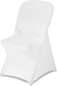 VEVOR stoelhoezen, 30 stuks, wasbare en afneembare stoelhoezen van polyester-spandex voor bruiloften, diners, banketten en restaurants, geschikt voor stoelen (46 x 50 x 86 cm), wit