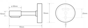 Sapho X-Round zeephouder magnetisch