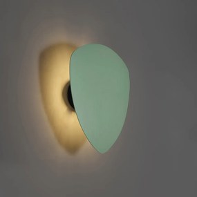 Design wandlamp groen organisch 32cm 2-lichts - Pulley