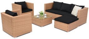 Roma Corner 6 Tuinpunt honing technorattan tuinmeubelen
