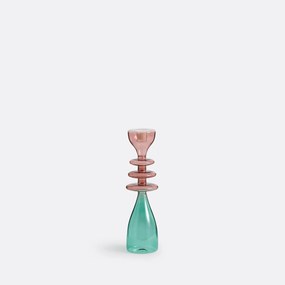Kandelaar in glas H28,5 cm, Boamia