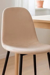 Teok Stoel Zwart Fluweel