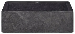vidaXL Gootsteen 40x40x12 cm marmer zwart
