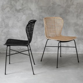 Must Living Bahamas Retro Eetkamerstoel Loom Zwart