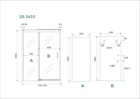 Mueller Suave Softclose 2.0 douchedeur 120x200 8mm NANO aluminium