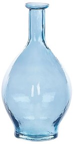 Glazen Bloemenvaas 28 cm Licht Blauw PAKORA Beliani