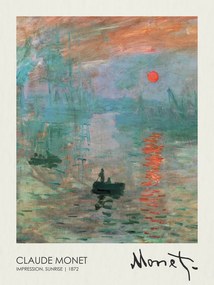 Kunstreproductie Impression, Sunrise (1872), Claude Monet