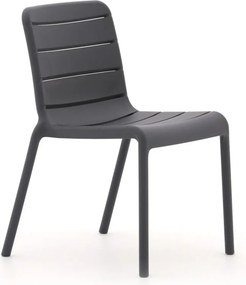 Dining tuinstoel | Forza  Narni | Kunststof | Grijs | Stapelbaar | Kees Smit Tuinmeubelen
