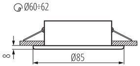 Sapho Marin ronde inbouwspot 10W zwart mat