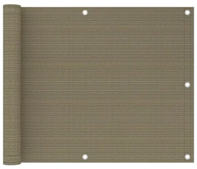 vidaXL Balkonscherm 75x500 cm HDPE taupe