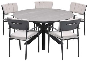Garden Impressions Dane tuinset 6-delig - Duuk tuintafel Ø150 cm
