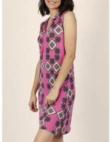 Jurk Roze Admas  Mouwloze zomerjurk Art Deco fuchsia