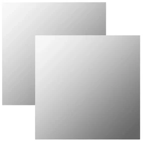 vidaXL Wandspiegels 2 st vierkant 50x50 cm glas