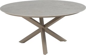 4 Seasons Prado tuintafel Ø160x75 cm- ceramic sabbia - latte