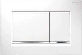 Geberit Sigma 10 (ex Sigma 30) bedieningspaneel glans wit/glansverchroomd voor Sigma reservoirs 8cm (UP720) en 12cm (UP320)