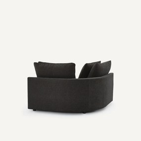 Modulair hoekbank in chenille fluweel, TIBERIO