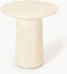 Ronde bijzettafel Jael met travertijn effect