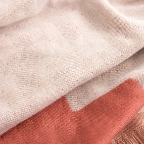 Plaid in jacquard met franjes, Santorin