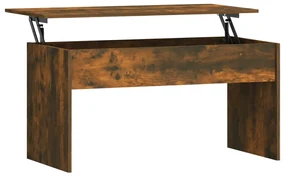 vidaXL Salontafel 102x50,5x52,5 cm bewerkt hout gerookt eikenkleurig